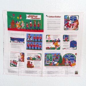 Vintage Cotton Fabric Panel The Littlest Soldier book